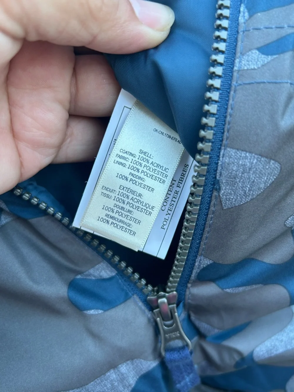 OshKosh B'gosh Blue & Gray Camo Snow Overalls